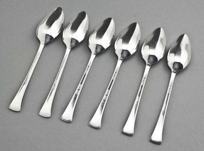 Sterling Silver Art Deco Grapefruit Spoons (Set of 6)